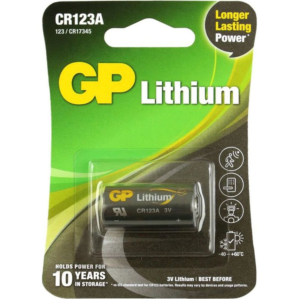 Lithium CR123A, 1 pile