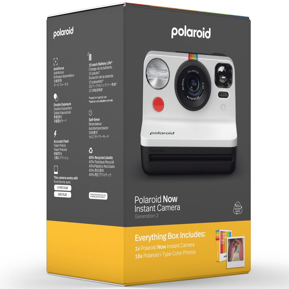 Polaroid Now Camera Gen 2 Everything Box - Black/white : Target