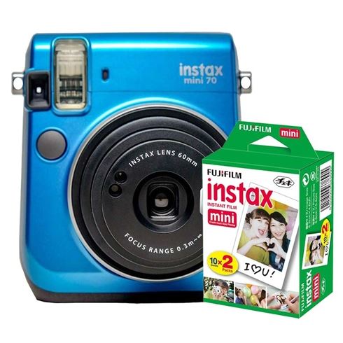 Gymnast Boekwinkel knelpunt Fujifilm Instax Mini 70 blauw + Mini colorfilm glossy 10x2 pak - Kamera  Express