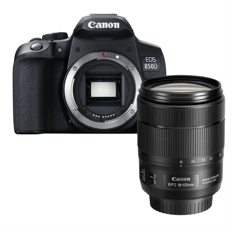 Appareil photo professionnel Canon EOS 850D + objectif 18-135mm