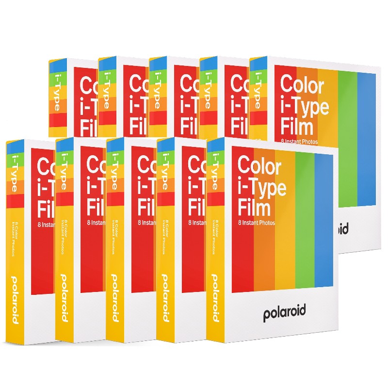 Films couleur pour appareils photo instantané Polaroid i-Type et 600 Blanc  Edition cadre rond - Pellicule ou papier photo